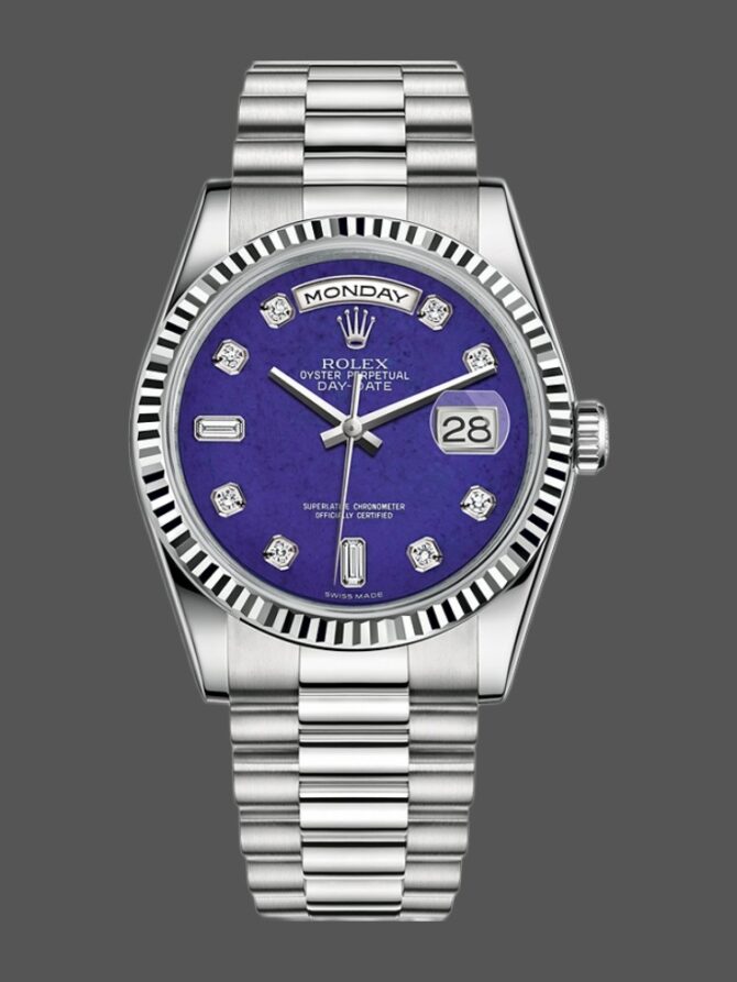 Replica Rolex Day-Date 118235 MOP Black Dial 36mm Unisex Watch