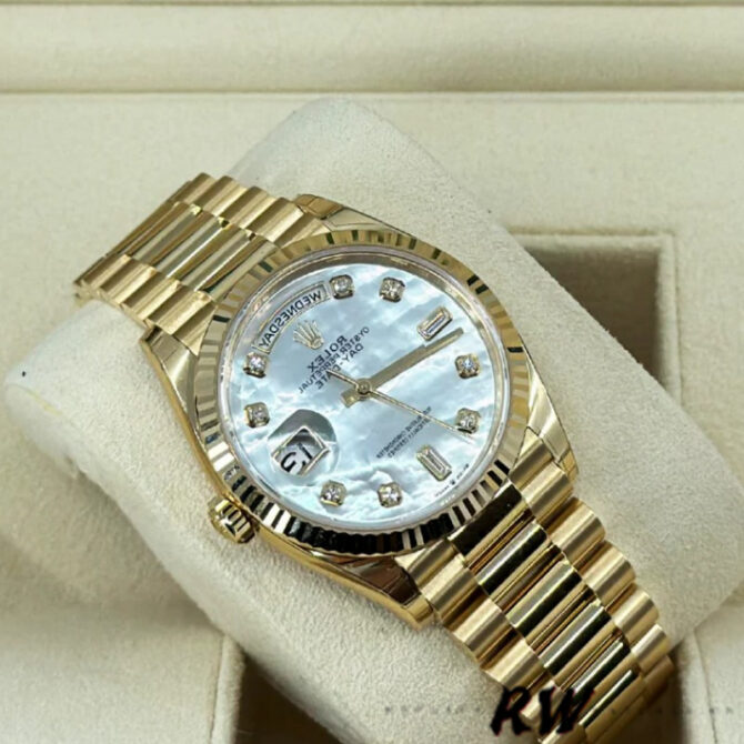 Replica Rolex Day-Date 128239 Blue Ombre Diamond Dial 36MM Unisex Watch
