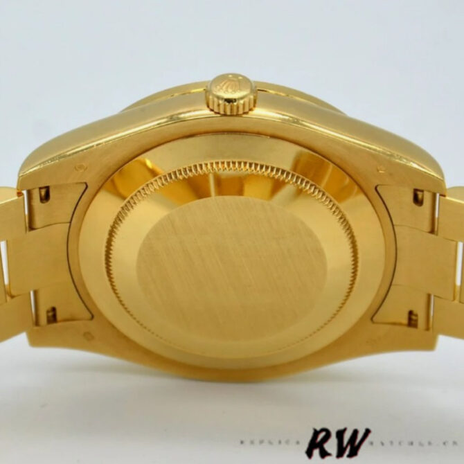 Replica Rolex Day-Date 228348RBR Champagne Roman Dial Diamond Bezel 40mm Mens Watch