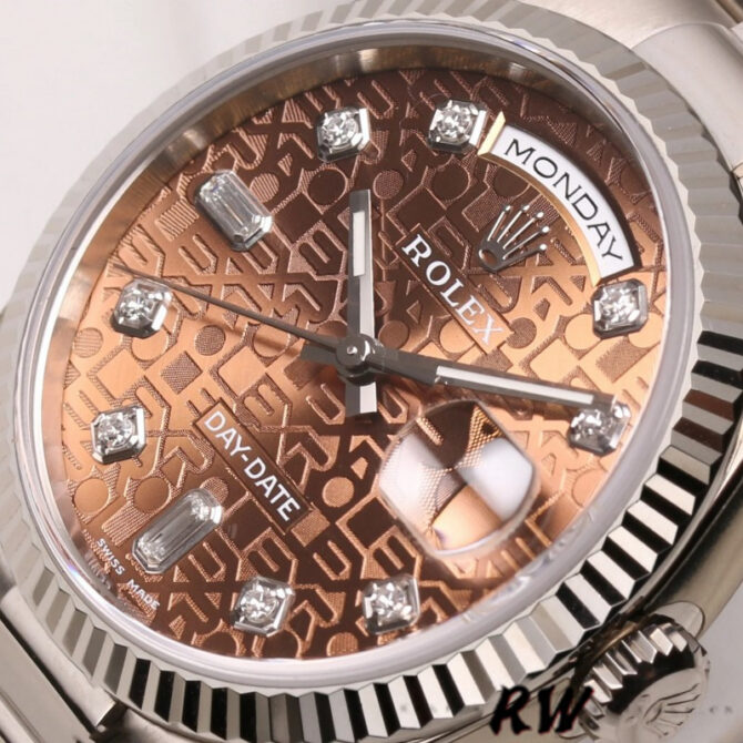 Replica Rolex Day-Date 118235 Rose Gold Chocolate Brown Dial 36mm Unisex Watch