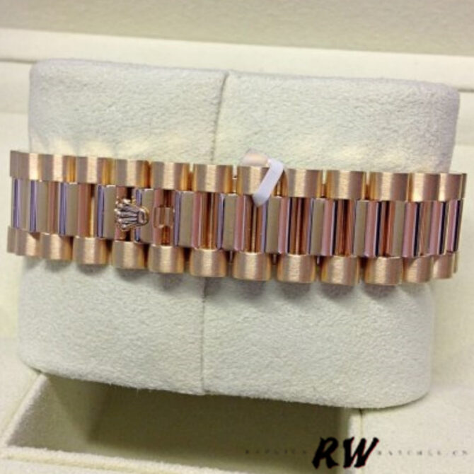 Replica Rolex Day-Date 118209 White Gold Copper Brown Dial 36mm Unisex Watch