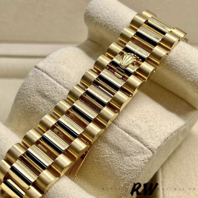 Replica Rolex Day-Date 118238 Dark Mother Of Pearl Dial Yellow Gold 36mm Unisex Watch