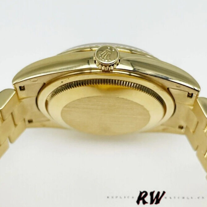 Replica Rolex Day-Date 118238 Yellow Gold Champagne Jubilee Diamond Dial 36mm Unisex Watch