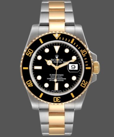 Rolex Submariner Date 116613 Stainless Steel Case Black Dial 40mm Mens Replica Watch