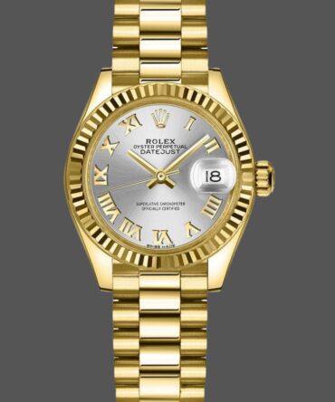 Rolex Datejust 279178 Silver Roman Dial Fluted Bezel 28mm Lady Replica Watch