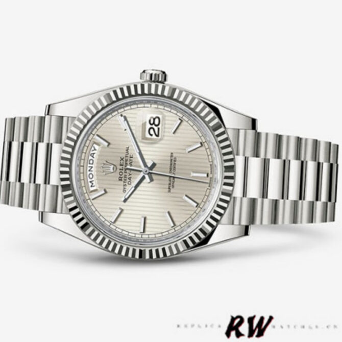 Replica Rolex Day-Date 228396TBR Ice Blue Diamond Dial Diamond Bezel 40mm Mens Watch