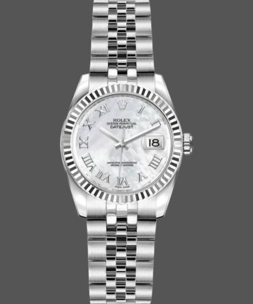 Rolex Datejust 179174 Mother Of Pearl White Dial Fluted Bezel 26MM Lady Replica Watch