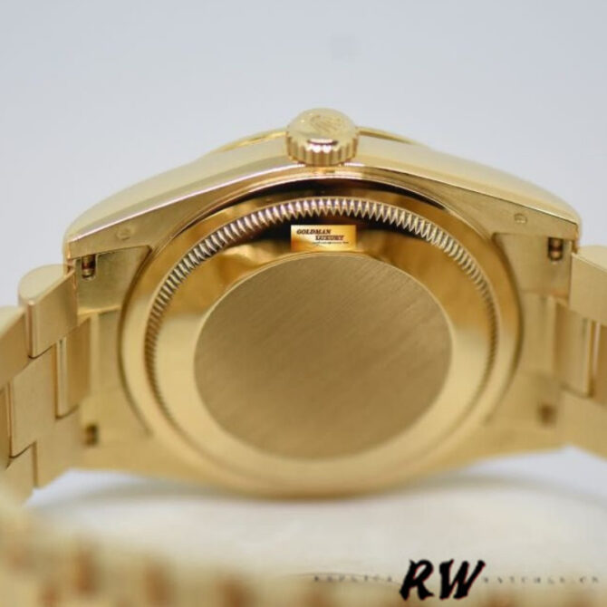 Replica Rolex Day-Date 118238 Yellow Gold Champagne Jubilee Diamond Dial 36mm Unisex Watch