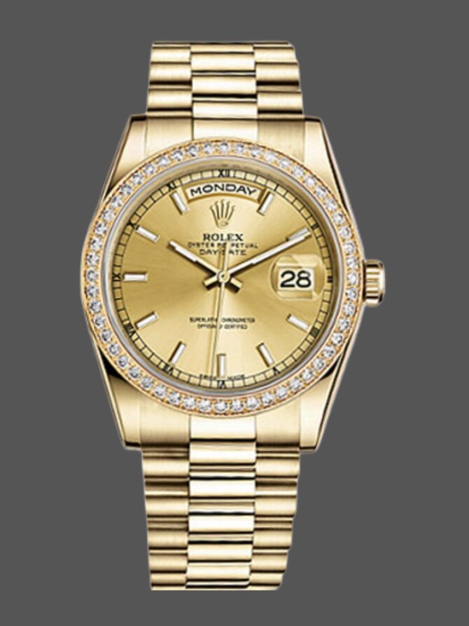 Replica Rolex Day-Date 118239 Roman Numeral White Dial 36mm Unisex Watch