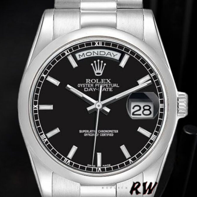 Replica Rolex Day-Date 118206 Jubilee Silver Dial Diamonds 36mm Unisex Watch