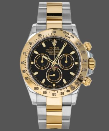 Rolex Daytona 116523 Stainless Steel Black Dial 40mm Mens Replica Watch