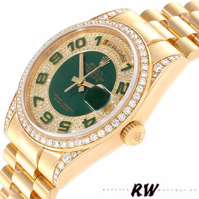 Replica Rolex Day-Date 118388 Champagne Roman Numeral Dial 36MM Unisex Watch