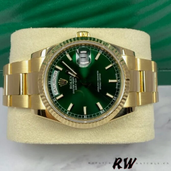 Replica Rolex Day-Date 118235 Rose Gold Chocolate Brown Dial 36mm Unisex Watch