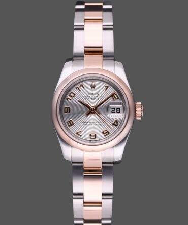 Rolex Datejust 179161 Stainless Steel and Everose Gold Concentric Circle Silver Dial 26MM Lady Replica Watch