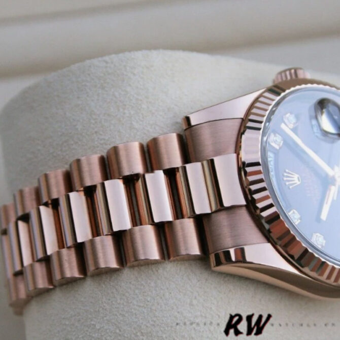 Replica Rolex Day-Date 118235 Rose Gold Chocolate Brown Dial 36mm Unisex Watch
