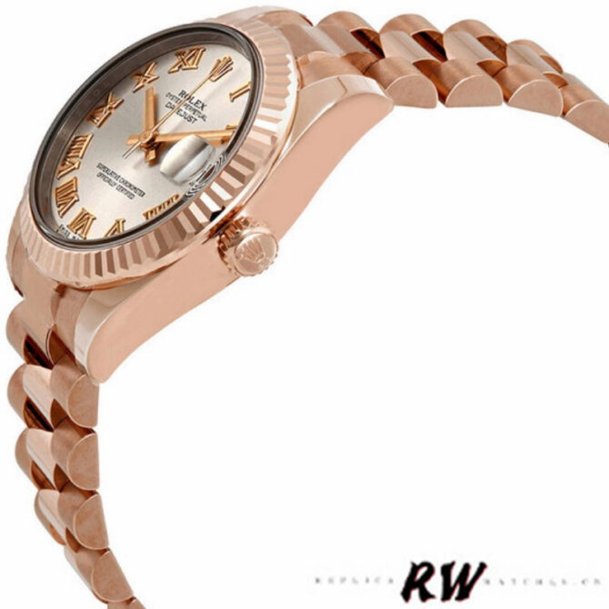 Rolex Datejust 178275 Rose Gold Pink Roman Dial 31mm Lady Replica Watch