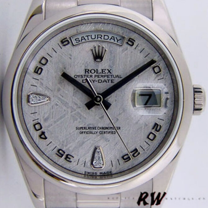 Replica Rolex Day-Date 118209 Meteorite Grey Dial 36mm Unisex Watch