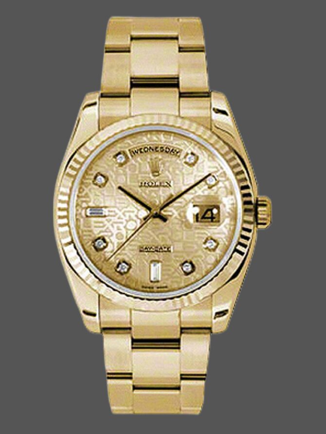 Replica Rolex Day-Date 118239 MOP Diamond Dial 36mm Unisex Watch