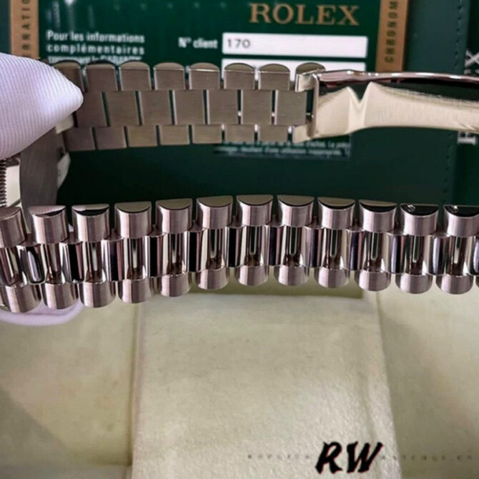 Replica Rolex Day-Date 118209 White Gold Chocolate Brown Dial 36mm Unisex Watch