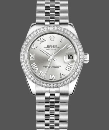 Rolex Datejust 178384 Stainless Steel Silver Roman Dial 31MM Lady Replica Watch
