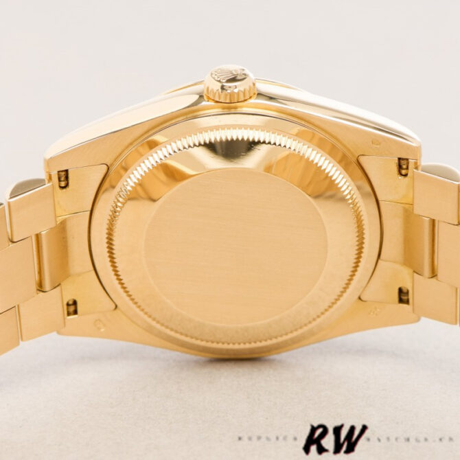 Replica Rolex Day-Date 118338 Yellow gold Silver dial 36mm Unisex Watch