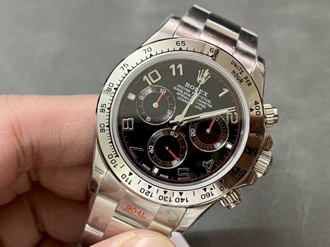 Rolex Cosmograph Daytona 116509 Black Arabic Dial White Gold 40MM Mens Replica Watch