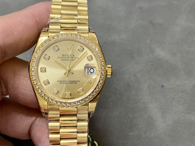 Rolex Datejust 31 Yellow Gold Champagne Dial 278288RBR 0005 Women's Watch