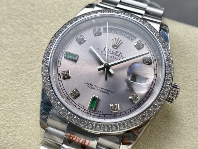 Replica Rolex Day-Date 118239 Rhodium Roman Dial 36mm Unisex Watch