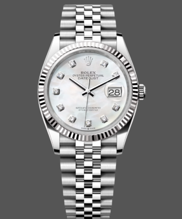Rolex Datejust 126234 White Mother of Pearl Diamonds Dial 36MM Unisex Replica Watch