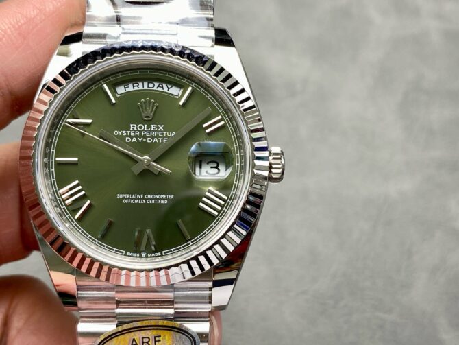 Replica Rolex Day-Date 228396TBR Ice Blue Diamond Dial Diamond Bezel 40mm Mens Watch
