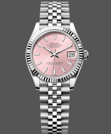 Rolex Datejust 31 Stainless Steel and White Gold Pink Dial M278274 0014 Women's Watch