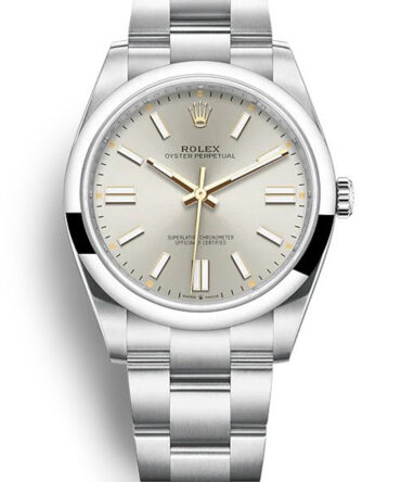 Replica Rolex Oyster Perpetual Lady 41mm Silver Dial 124300