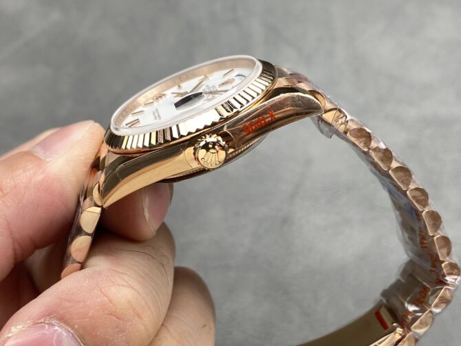Replica Rolex Day Date 36mm Everose Gold 128235 0070 White Roman