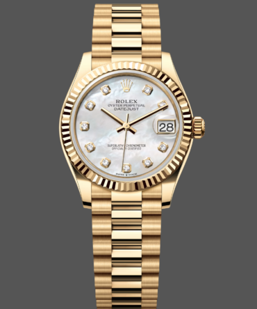 Rolex Datejust 31 Yellow Gold Mother-of-Pearl Diamond Dial M278278-0010 Women's Watch