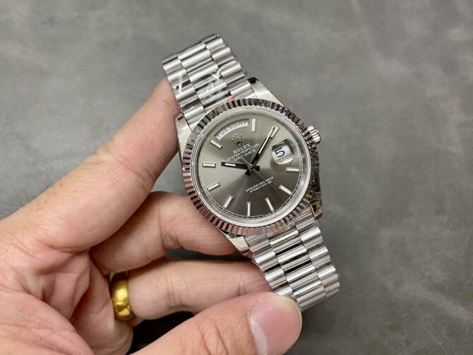 Replica Rolex Day Date 40 18K White Gold Slate Dial M228239 0060 Men's Watch