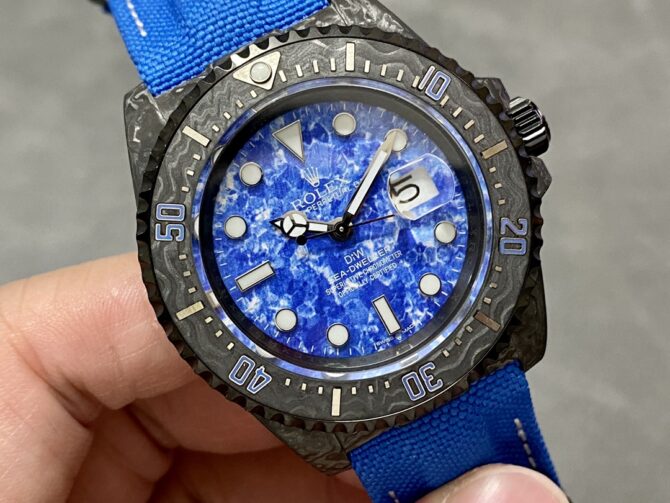Rolex Sea Dweller Customized DiW Carbon Fiber Ocean Blue Dial