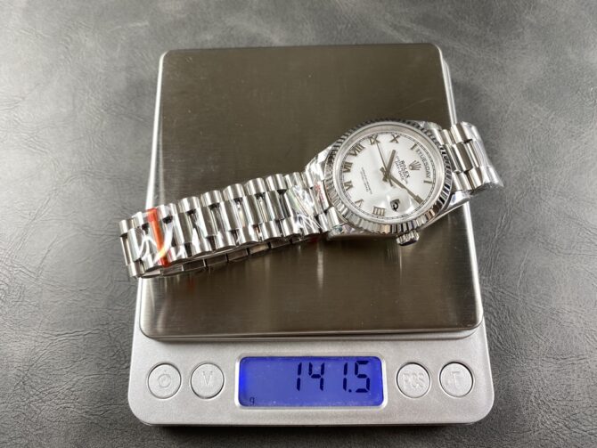 Replica Rolex Day Date 36 White Dial Platinum President Bracelet m128236 0017