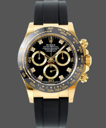 Rolex Daytona 116518LN Yellow Gold Black Diamond Dial 40mm Mens Replica Watch
