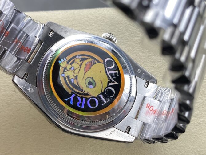 Replica Rolex Day Date 36mm White Gold 128239 0016 Pave Rainbow Diamond Dial