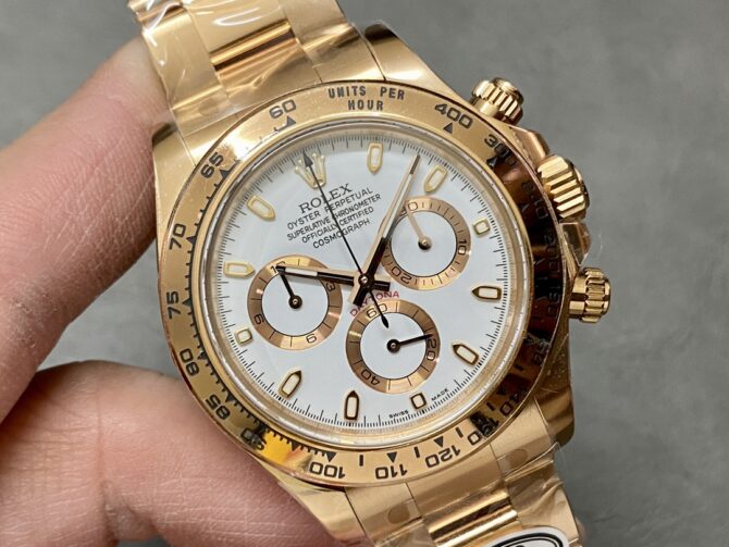 Rolex Daytona 126508 18K Rose Gold White Dial Men's Watch