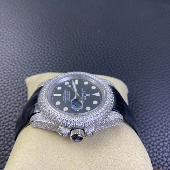 Rolex Submariner Diamond Case Black Dial 116610 40MM Men's Watch