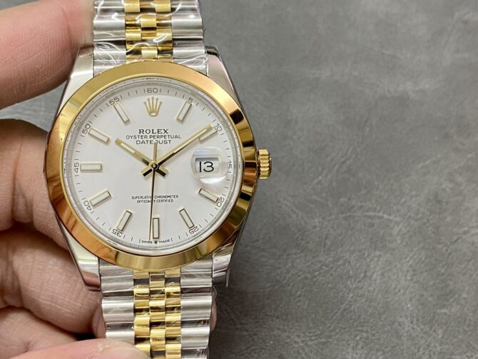 Rolex Datejust 41 m126303 0015 Two Tone White Dial Men's Watch