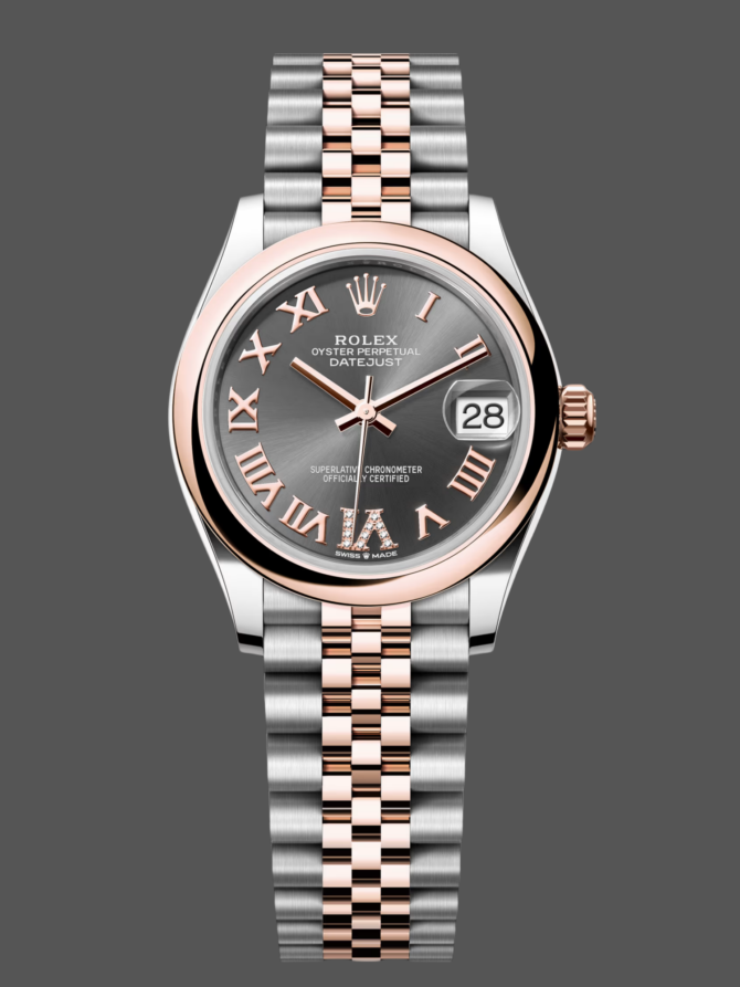 Rolex Datejust 31mm Stainless Steel and Rose Gold m278241 0030 Rhodium Roman VI Jubilee