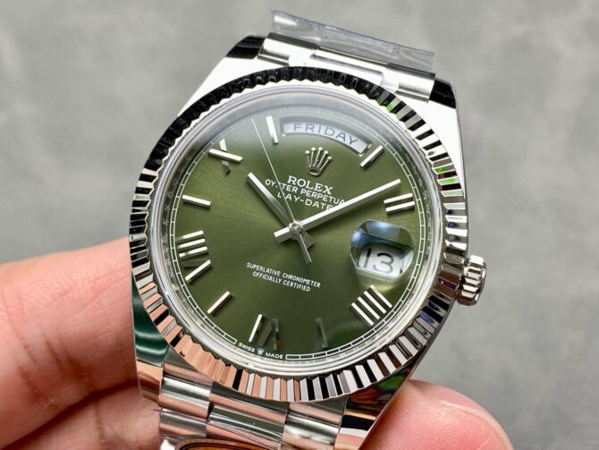 Replica Rolex Day-Date 228396TBR Ice Blue Diamond Dial Diamond Bezel 40mm Mens Watch