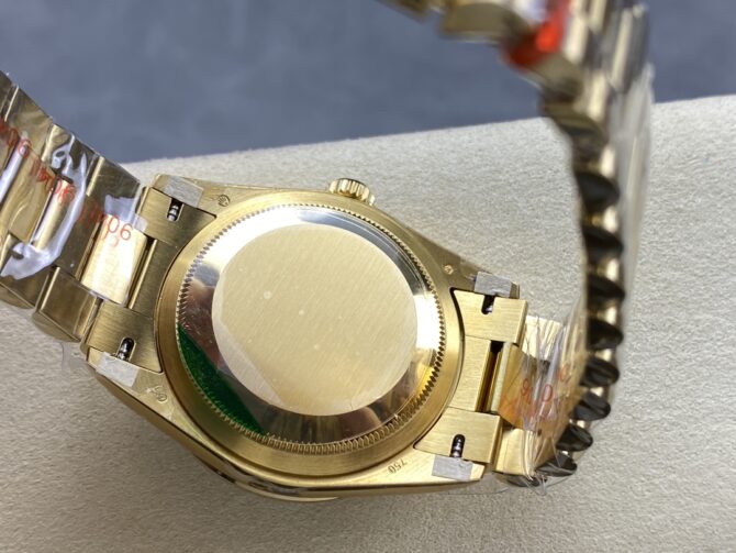 Replica Rolex Day-Date 128348RBR Green Ombre Diamond Dial Yellow Gold 36MM Unisex Watch