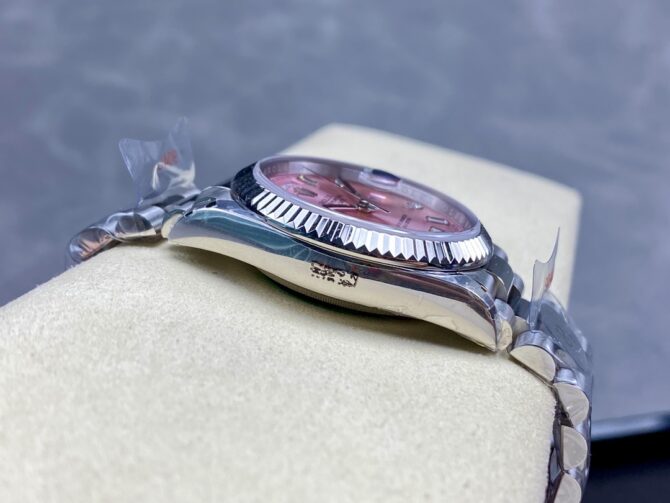 Replica Rolex Day Date 36mm Pink Diamond-Set Dial Fluted Bezel President m128239 0071
