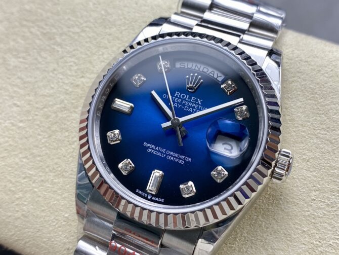 Replica Rolex Day Date 36 Blue Ombre Dial m128236 0005