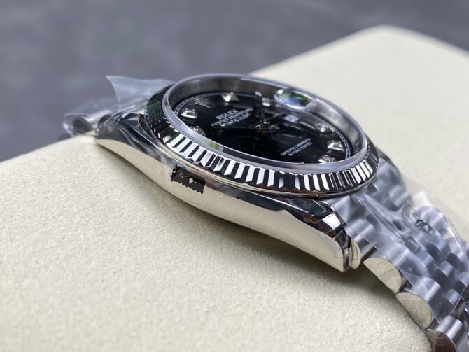 Rolex Datejust 126234 Fluted Bezel Black Diamond Dial 36MM Unisex Replica Watch