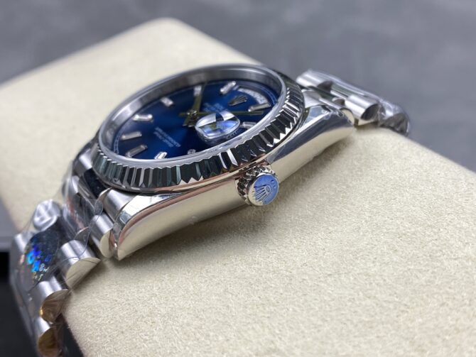 Replica Rolex Day Date White Gold 36 Blue Diamond Dial m128239 0069