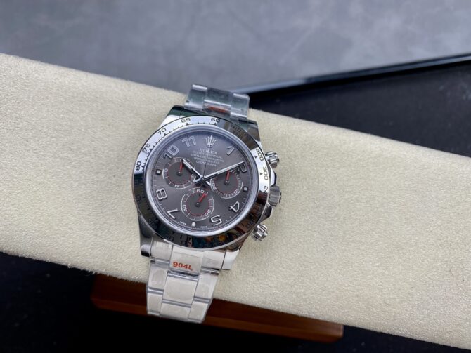 Rolex Cosmograph Daytona 116509 Gray Arabic Dial White Gold 40MM Mens Replica Watch